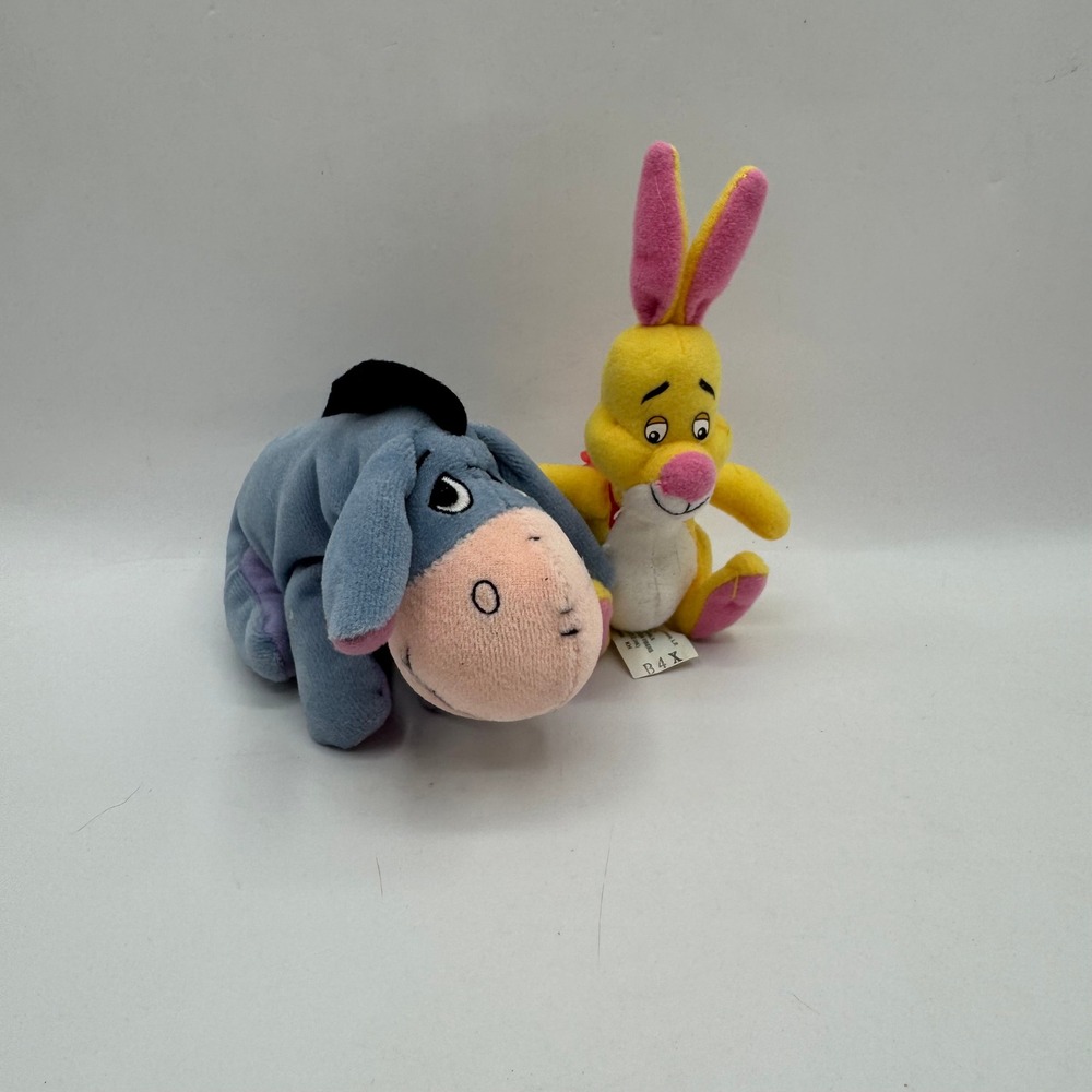 Disney Plush Lot Small Eeyore Bean Bag Rabbit McDonald's Toy Winnie the Pooh